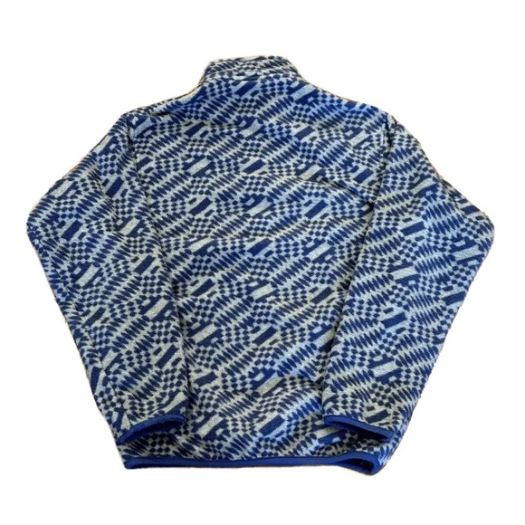 Vintage 1998 Patagonia Synchilla Snap-t P’op Aztec True Blue Size XS Made in USA - Picture 4 of 9